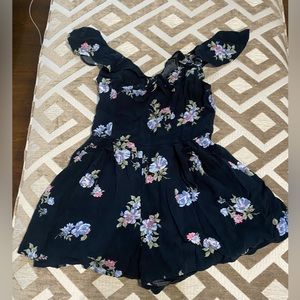 Navy floral Romper